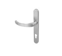 KM130B BLU Ergonomic Lever Door Handle 249mm x 32mm Slim Backplate Internal Door Handle Pair for Latch Lock Doors (Satin Stainless Steel)