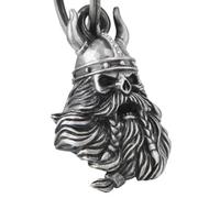 KMA Est. 2005 THE RIDE BELL VIKING BEARD HELMET w Black Hanger Motorcycle Lucky Charm Biker Luck Gift