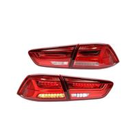 KMAGE For Mitsubishi For Lancer & For EVO X 2008-2021 Car Lights Taillights Dynamic Animation DRL W/Sequential Pair Rear Lamp Assembly(Red Clear)