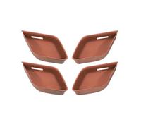 KMAGE Interior Door Handle ABS Interior Door Handle Cover Decorative for Mercedes for Benz C E S GLC Class W206 W223 X254 W214 EQE EQS(Brown)
