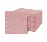 KMAKII Disposable Cocktail Napkins,Pink Napkins Paper Birthday Wedding Napkins,Disposable Party Tableware,100 Pcs 10×10inch,Pink