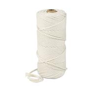 KMALADO Macrame Cotton Cord 2mm x 109Yards, Natural Color Macrame Rope, Perfect Macrame Supplies Cotton Cord for Macrame Plant Hangers DIY Crafts (Natural Color, 2mm*109Yards)