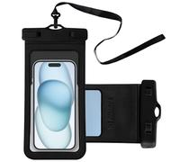 KMANGMAN 1 Pcs Waterproof Phone Pouch,7.2 inch IPX8 Waterproof Phone Case,Phone Cover with Lanyard,Compatible for iPhone 16 15 14 13 Pro Max Plus Samsung S25 S24 S23 Ultra etc,Fit up to 7.2”(Black)