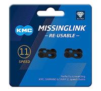 KMC 11 Speed DLC Re-Usable MissingLink Chain Joining Link, Black, 2 Pairs