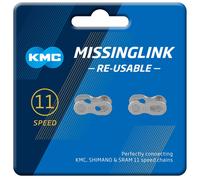 KMC 11 Speed Missinglink Joining Link 2 Pairs Dark Silver