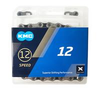 KMC X12 12 Speed eBike Chain, 128 Link, Black/Silver