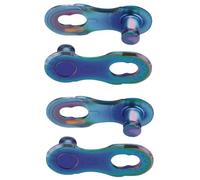 KMC 12NR 12 Speed Non Re-Useable MissingLink Joining Link, Aurora Blue, 2 Pairs,