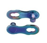 KMC 12NR 12 Speed Non Re-Useable MissingLink Joining Link, Aurora Blue, 2 Pairs,