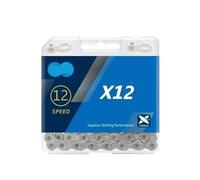 KMC 12Speed Bike Chain X12 MTB Road Bicycle Silver Gold Chain 12Speed 126L Bike Chain Bike Crankset, Compatible For Shimano SRAM Bikes Parts(KMC X12 Silver)