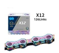 KMC 12Speed Bike Chain X12 MTB Road Bicycle Silver Gold Chain 12Speed 126L Bike Chain Bike Crankset, Compatible For Shimano SRAM Bikes Parts(KMC X12 Color)