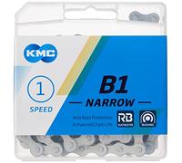 KMC B1 Rust Buster Single Speed Chain, Matte Silver, Narrow (3/32”)