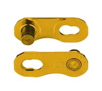 KMC Bicycle Cycle Bike MissingLink Flat SRAM Joining Links Gold - Pack Of 2