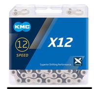 KMC Bicycle Cycle Bike X12 Chain Black / Silver - 126L