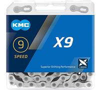 KMC Chain X9 9 Speed, 114 Links KMC, Missing Link, 1/2x11/128, Silver