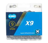 KMC Unisex's X9 Chain, Grey, 114 Link