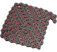 KMC DLC 10 Speed Chain, Black/Red, 116 Links