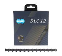 KMC DLC12 Series 12-Speed High-Performance Bicycle Chain, Black | Compatible with Shimano and Campagnolo 12-speed systemd for MTB, road, gravel, and cyclocross riding
