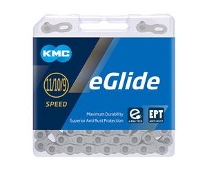 KMC eGlide 9X / 10X / 11X EPT Cues Bicycle Cycle Bike Chain Grey - 132 Links
