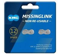 KMC MissingLink 12 Speed - Silver - 2 Pair (Non Reusable)