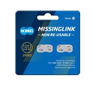 KMC FLATNR connector 2 pieces blister silver