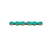 Kmc X12 Waxed Chain 126 Links Aurora Green