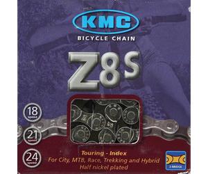 KMC KMC Z-8S116 Index 6V/7V/8V Chain, Gray, for Shimano, Campagnolo and Sram