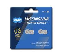 KMC Missing Link 12: for 12 Speed Chain, Silver, Perfectly Connecting KMC, SRAM, Shimano Chains, TWO (2) PACK