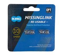 KMC Missing Link Connector - Reusable - EPT Anti-Rust - Silver - 10 Speed - 2 Pack