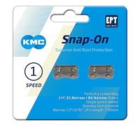 KMC Snap-On 1X 3/32 Chain Links - Single Speed - 2 Pair Silver