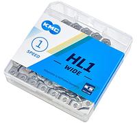KMC Unisex Adult HL1 Chain Wide Hl1 Chain - Silver, 1/2”x1/8”