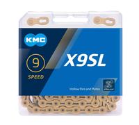 KMC X9 SL Ti-NI 9 Speed Bike Chain - 114 Links - Gold