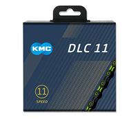 KMC Unisex's DLC 11 Speed Chain, Black/Green, 118 Links