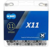 KMC Unisex's X11 Chain, Silver/Black, 114 Link