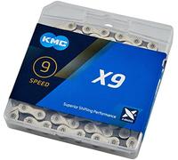 KMC Unisex's X9 Chain, Silver/Grey, 114 Link