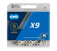 KMC Unisex's X9 Chain, Silver/Grey, 114 Link