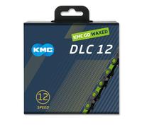KMC | Wax 12-Speed DLC12 Series High-Performance Bicylce Chain | for Road/Mountain/Gravel | Shimano, SRAM, and Campagnolo Compatible | Missing Link Included | Green
