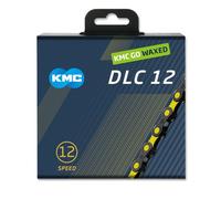 KMC | Wax 12-Speed DLC12 Series High-Performance Bicylce Chain | for Road/Mountain/Gravel | Shimano, SRAM, and Campagnolo Compatible | Missing Link Included | Yellow