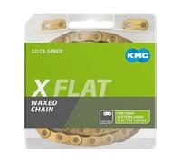 KMC X-Flat 12/13 Speed Waxed Flat Top Chain, 126 Link, Ti-N Gold