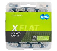 Kmc X-flat Waxed 12-13s Chain Silver 126 Links / 12-13s 126 Links Silver / Black