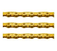 KMC X-Flat 12/13 Speed Waxed Flat Top Chain, 126 Link, Ti-N Gold
