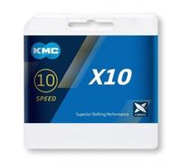 KMC X10 10 Speed Cycle Chain Tool Free Connector 114 Link - Silver/Black