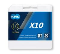 KMC X10 EPT Anti Rust 114 Links 10 Speed Chain - Silver With Missing Link