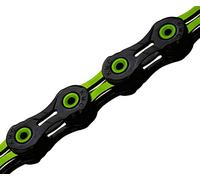 KMC X10-SL DLC 10 Speed Chain, Black/Green, 116 Link