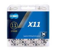 KMC X11 11 Speed Chain, Silver/Black, 118 Link