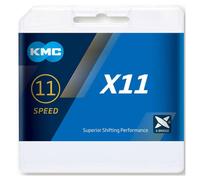 KMC X11 118 Link Bike Chain 1/2" x 11/128" 11 Speed - Silver Black