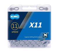 Kmc X11 Road/mtb Chain Grey 118 Links 118 Links Grey