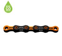 Kmc Dlc 11 Waxed Chain 118 Links Black / Orange