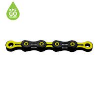 KMC X11 DLC Pre-Waxed Bicycle Cycle Bike Chain Black / Yellow - 118 Links