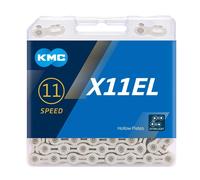 KMC X11 EL 118 Link Full Silver Slotted Bike Chain Power Link Shimano Sram Camp