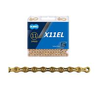 KMC X11EL Extra Light Chain, 118 Links, 11 Speed, Titanium Nitride Coated, Gold